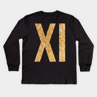 Gold Xi Kids Long Sleeve T-Shirt